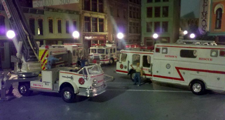 diorama fire station